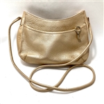 Fossil Gold Leather Crossbody Purse