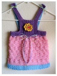 Toddlers Pinafore Dress Knit