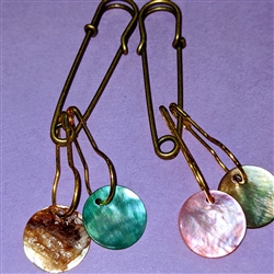 Abalone Stitch Markers & Holder