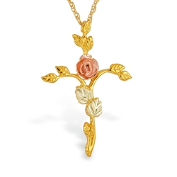 BLACK HILLS GOLD-CROSS PENDANT & NECKLACE