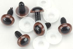 Animal Eyes Shank 18 mm  Brown