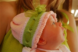 Itsy Bitsy Baby Girl Infant Hat and Booties
