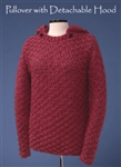 Box Stitch Pullover with Detachable Hood