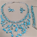 Authentic Genuine Turquoise Necklace/Earrings/Bracelet Set