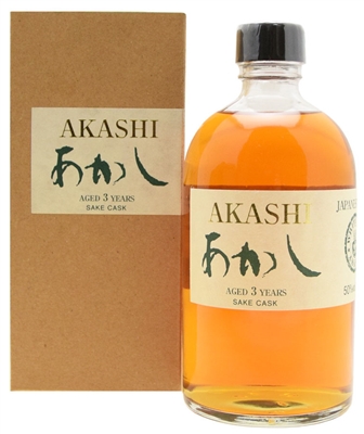 Akashi Sake Cask 3 Year Old Single Malt  Whisky (750ml)