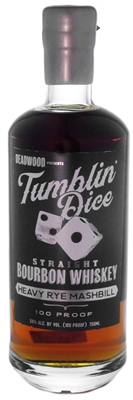 Deadwood Tumblin' Dice Heavy Rye Mashbill Straight Bourbon Whiskey (750ml)