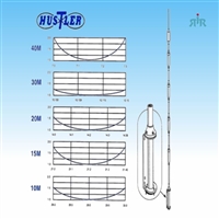 Hustler 6BTV Base HF Antenna 10 15 20 30 40 75/80 Meter Amateur Bands, 1500W PEP