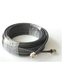 RG-8X Black Flexible Double Shield Coax Cable Jumper 50 Ft. With UHF/ PL-259 Connectors-