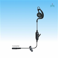 Klein Electronics AGENT Earpiece with Single-Wire C-Ring Style for Motorola, Icom, Kenwood, Vertex type Radios