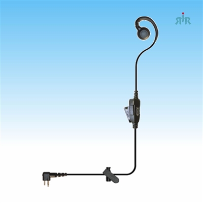 Earpiece CURL Single-Wire C-Ring Style. For Icom, Kenwood, Motorola, Vertex Radios. Klein Electronics 