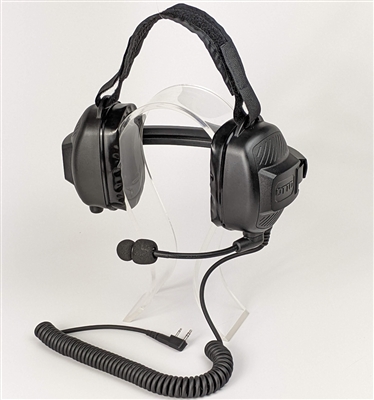 OTTO CLEARTRAK NRX Behind The Head Noise Reduction Headset With PTT. V4-11223-S. Kenwood K1 Type Connector