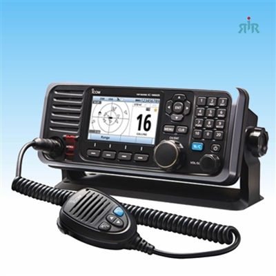 Icom M605 VHF fixed mount with color display and rear mic connector