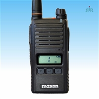 Maxon TJ-3100V VHF, TJ-3400U UHF radios with display, pre-programmed