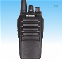 Maxon SPARTAN radios TS-3116 VHF 5W, TS-3416 UHF 4W, 16ch, w/antenna, battery, charger, belt clip