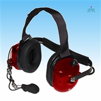 TITAN Dual-Muff Extreme Noise Reducing Headset with PTT. Available in Black, Red or Carbon Fiber.