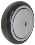 3-1/2"x 1-1/4" Black Polyurethane on Gray Polyolefin Core Wheel, Precision Sealed Bearing