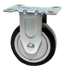 Stainless Steel Light Duty 3"X1-1/4" Rigid Caster Polyurethane on Polyolefin Core