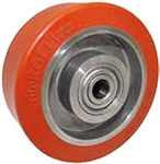 High Temp Rubber Wheel on Stainless Steel Core 4"x 1.25" Plain Bore