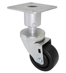 4" Adjustable Height Caster, food industry caster casters