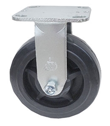 Medium Duty 4"x 2" Rigid Caster Rubber on Nylon Wheel