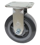 Medium Duty 4"x 2"" Rigid Caster High Capacity Polyurethane on Polyolefin Wheel