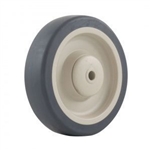 5"x 1-1/4" Gray TPR Rubber on Gray Polyolefin Core Wheel, Precision Sealed Bearing