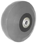 5"x 2" Solid Cast Polyurethane Wheel, Gray, Precision Ball Bearing
