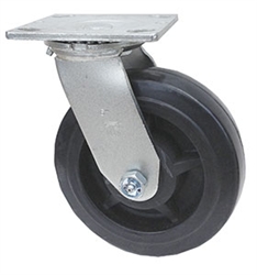 Medium Duty 6"x 2" Swivel Caster Rubber on Nylon Wheel