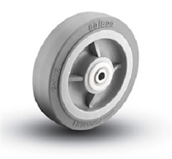 6"x 2"  Colson Performa Soft Grey Rubber, Non Marking Wheel with Roller Bearing