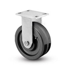 Heavy Duty Rigid Caster with a 6" x 3" Phenolic wheel