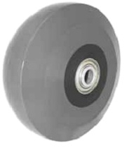 8"x 2" Solid Cast Polyurethane Wheel, Gray, Precision Ball Bearing
