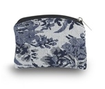Blue Brocade Rosary Pouch