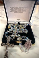 Sterling Silver fireball Swarovski Crystal Rosary