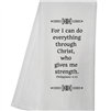 Philippians 4:13 Tea Towel