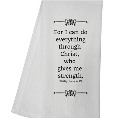 Philippians 4:13 Tea Towel