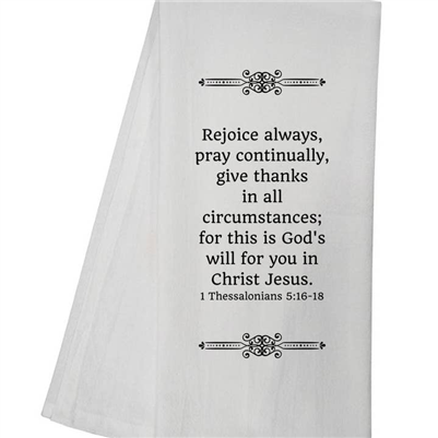 Rejoice Always Tea Towel