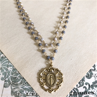 Diana Miraculous Medal and 7 Sorrows Medallion