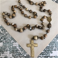 Wood Agate Rosary