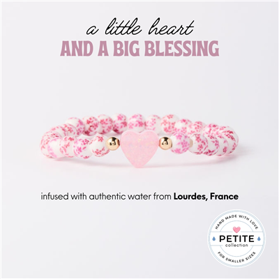 Children's Pink Heart Holy Water Bracelet