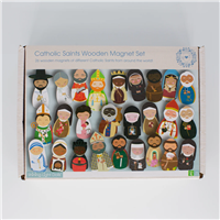 OUT OF STOCK Catholic Saints Wooden Magnet Set