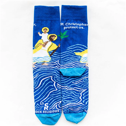 Saint Christopher Adult Socks