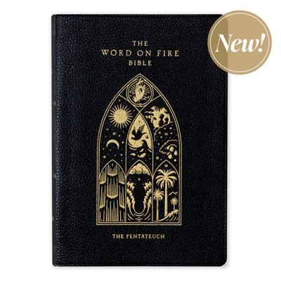 WORD ON FIRE LEATHER BIBLE - THE PENTATEUCH