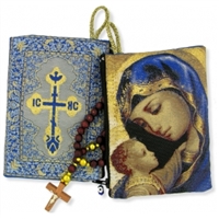 Madonna and Child Rosary Pouch