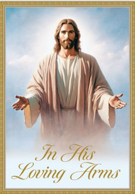 In His Loving Arms Deceased Mass Card (50 pk)