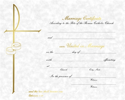 Parchment Marriage Certificate (50 pk)