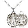 St. Benedict Sterling Silver on 18" Chain