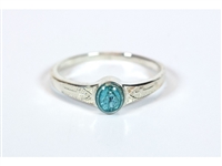 Sterling Silver blue Enamel Miraculous Ring