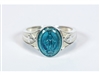 Sterling Silver Blue Enamel Miraculous Ring