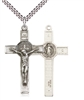 St. Benedict Crucifix Sterling Silver on 24" Chain