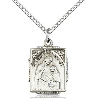 St. Anne Sterling Silver on 18" Chain